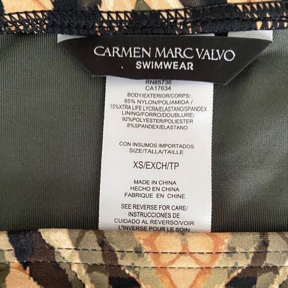 NWT Carmen Marc Valvo Animal Print Bikini Bottom XS - Picture 4 of 5